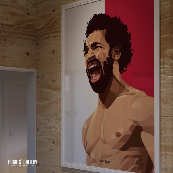 Mo Salah: Topless (Close-up version) - A3, A2, A1 & A0 Icon Prints