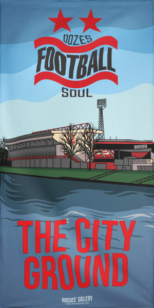 The City Ground by The Trent - Nottingham Forest - Ultimate High Quality Fan Flag