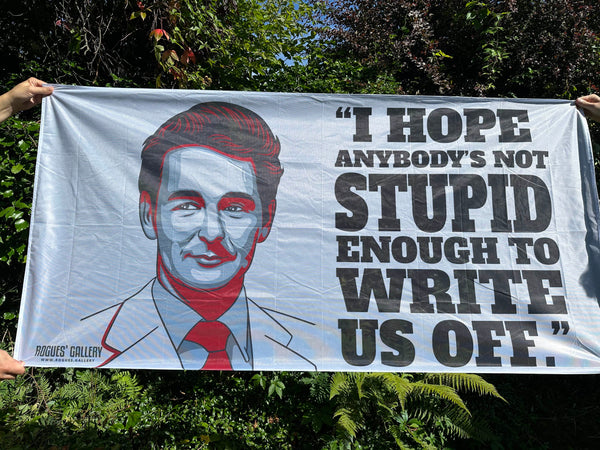 Stupid Enough To Write Us Off - Brian Clough of Nottingham Forest - Ultimate High Quality Fan Flag