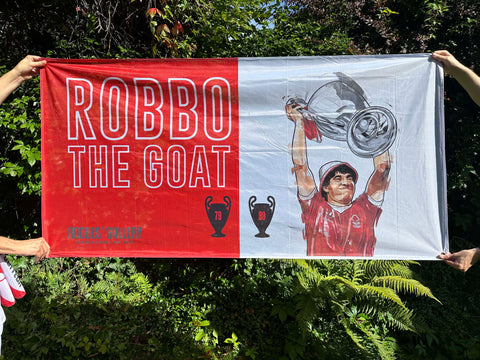 Robbo: The GOAT - John Robertson, Nottingham Forest - Ultimate High Quality Fan Flag