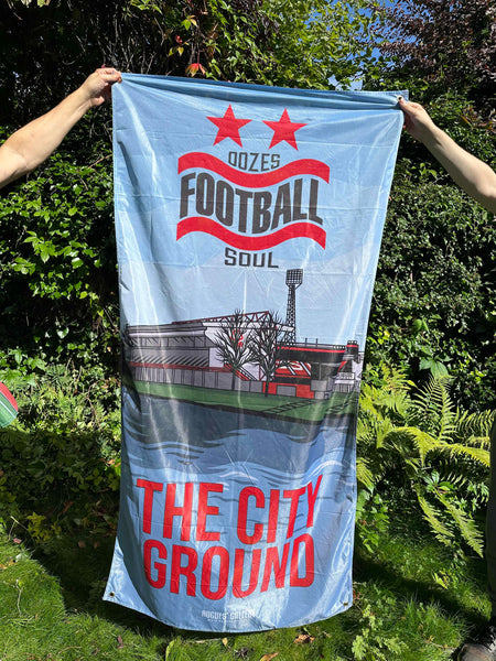 The City Ground by The Trent - Nottingham Forest - Ultimate High Quality Fan Flag