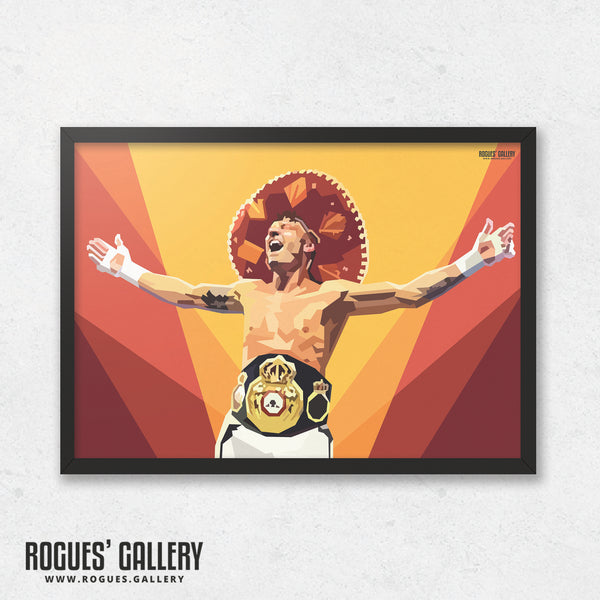 Leigh Wood, Nottingham's Double World Champion Boxer - A1, A0, A1, A2 or A3 Landscape Pop Art Prints