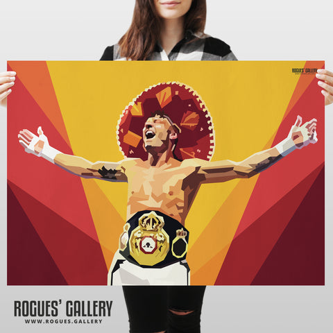 Leigh Wood, Nottingham's Double World Champion Boxer - A1, A0, A1, A2 or A3 Landscape Pop Art Prints