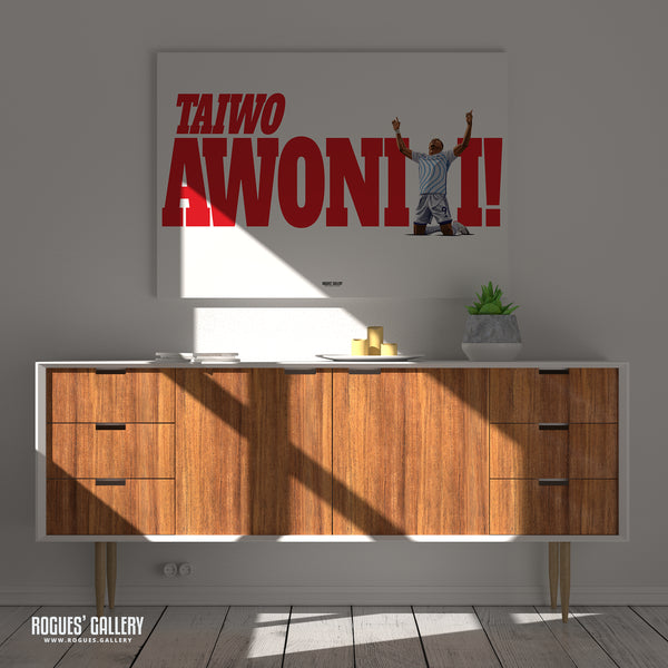 Taiwo Awoniyi: Give Thanks - Nottingham Forest - A0, A1, A2 or A3 Red & White Prints