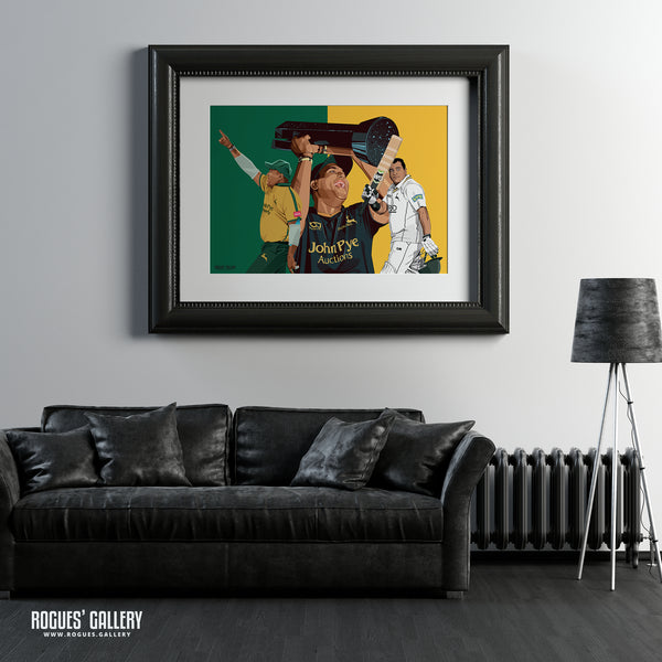 Samit Patel: A Fond Farewell - Notts CCC & Outlaws - A3, A2, A1 or A0 Prints
