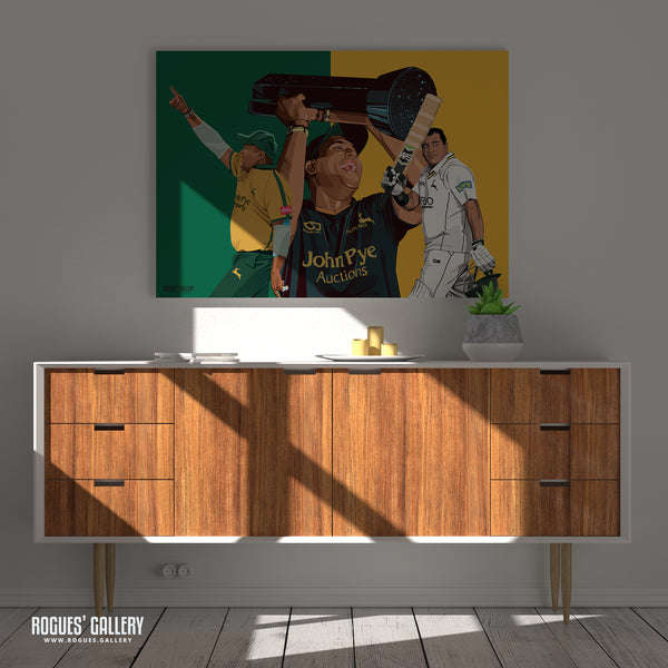 Samit Patel: A Fond Farewell - Notts CCC & Outlaws - A3, A2, A1 or A0 Prints