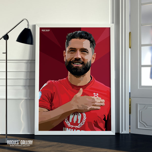 Felipe: Hand On Heart - Nottingham Forest - A0, A1, A2 or A3 Prints