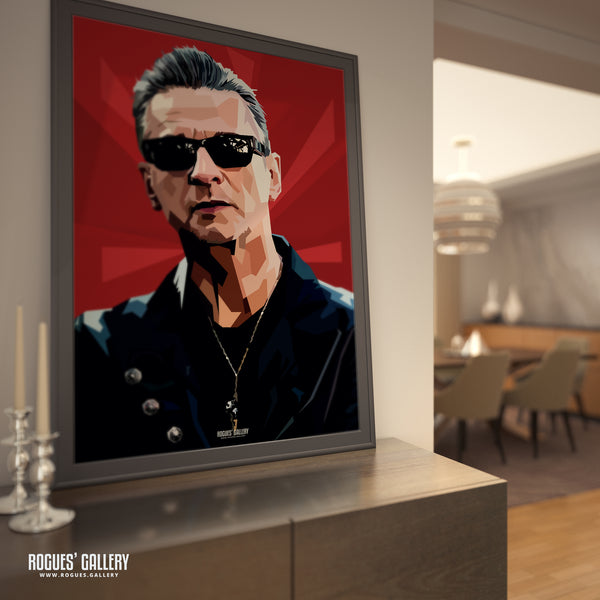 Dave Gahan Portrait - Depeche Mode Vocalist - A3, A2, A1 or A0 Print in 2 versions