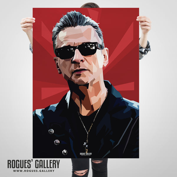 Dave Gahan Portrait - Depeche Mode Vocalist - A3, A2, A1 or A0 Print in 2 versions