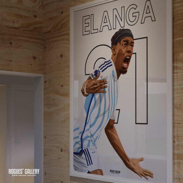 Anthony Elanga: Off The Mark - Nottingham Forest - A0, A1, A2 or A3 Name & Number Prints