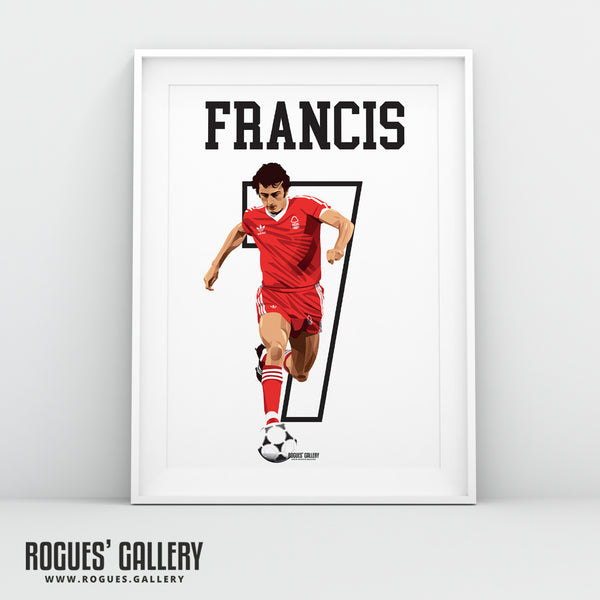 Trevor Francis - Nottingham Forest - A0, A1, A2 or A3 Greatest Ever Series Prints