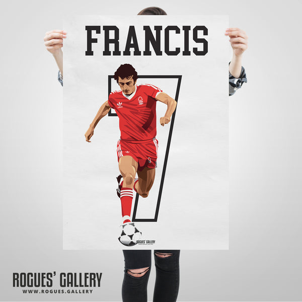 Trevor Francis - Nottingham Forest - A0, A1, A2 or A3 Greatest Ever Series Prints
