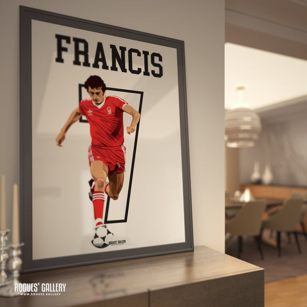 Trevor Francis - Nottingham Forest - A0, A1, A2 or A3 Greatest Ever Series Prints