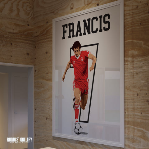 Trevor Francis - Nottingham Forest - A0, A1, A2 or A3 Greatest Ever Series Prints