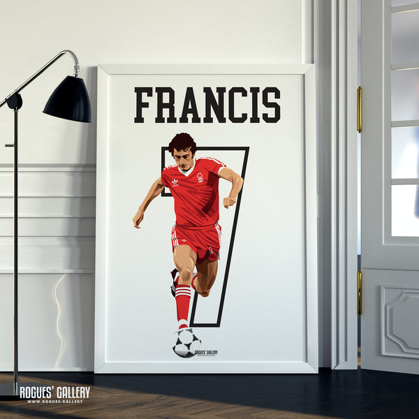 Trevor Francis - Nottingham Forest - A0, A1, A2 or A3 Greatest Ever Series Prints
