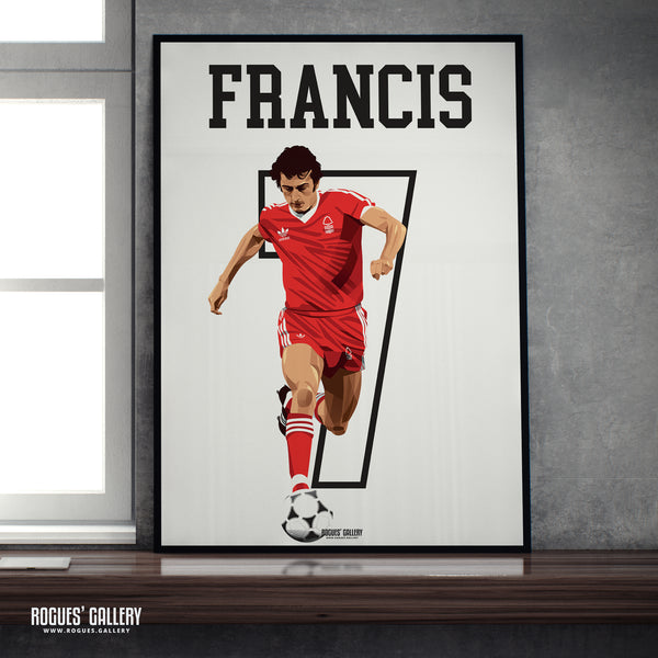 Trevor Francis - Nottingham Forest - A0, A1, A2 or A3 Greatest Ever Series Prints