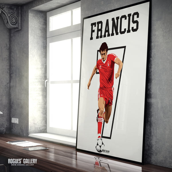 Trevor Francis - Nottingham Forest - A0, A1, A2 or A3 Greatest Ever Series Prints