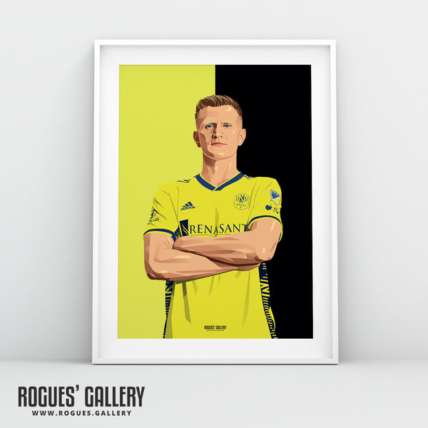Sam Surridge - Nashville SC - A0, A1, A2 or A3 Black & Gold Prints