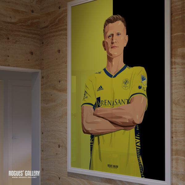 Sam Surridge - Nashville SC - A0, A1, A2 or A3 Black & Gold Prints
