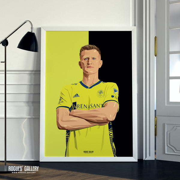 Sam Surridge - Nashville SC - A0, A1, A2 or A3 Black & Gold Prints