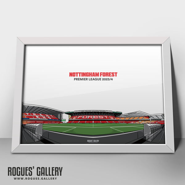 Designed To Be Signed: The City Ground Panorama - Nottingham Forest 2023/24 - A0, A1, A2 or A3 Prints