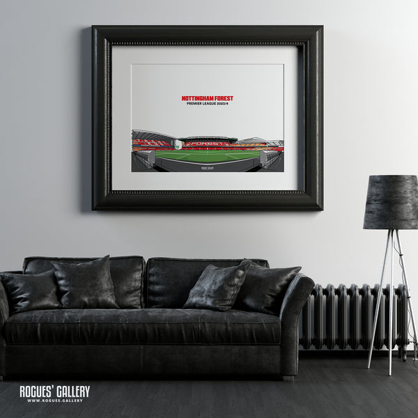 Designed To Be Signed: The City Ground Panorama - Nottingham Forest 2023/24 - A0, A1, A2 or A3 Prints