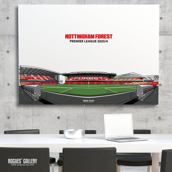 Designed To Be Signed: The City Ground Panorama - Nottingham Forest 2023/24 - Signed A3 Prints