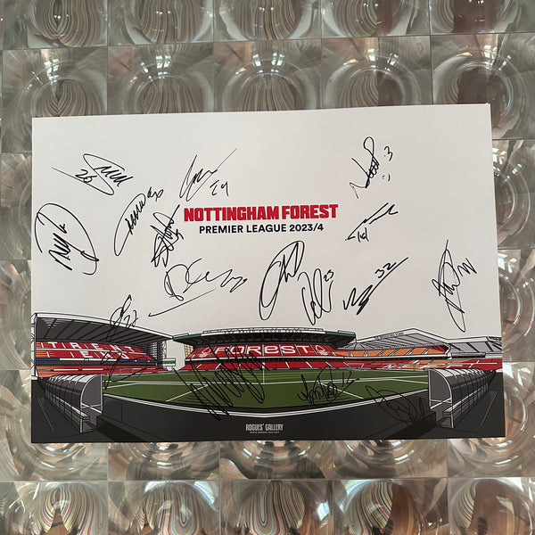 Designed To Be Signed: The City Ground Panorama - Nottingham Forest 2023/24 - Signed A3 Prints