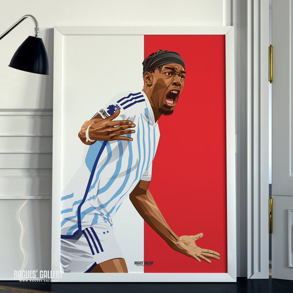 Anthony Elanga: Off The Mark - Nottingham Forest - A0, A1, A2 or A3 Red & White Prints