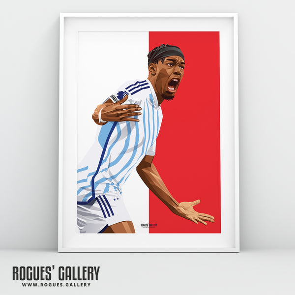 Anthony Elanga: Off The Mark - Nottingham Forest - Signed A3 Red & White Prints