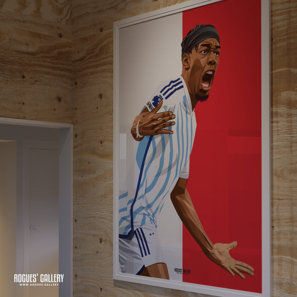 Anthony Elanga: Off The Mark - Nottingham Forest - Signed A3 Red & White Prints