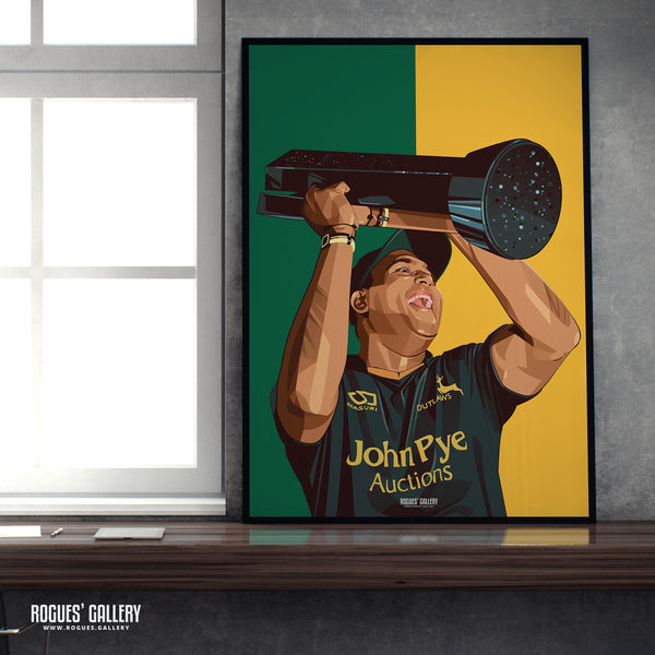Samit Patel: A Fond Farewell - The Winner - Notts CCC & Outlaws - A3, A2, A1 or A0 Prints