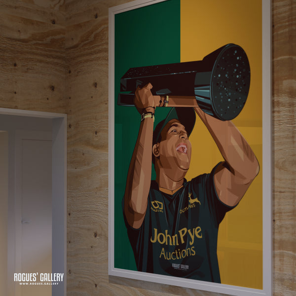 Samit Patel: A Fond Farewell - The Winner - Notts CCC & Outlaws - A3, A2, A1 or A0 Prints