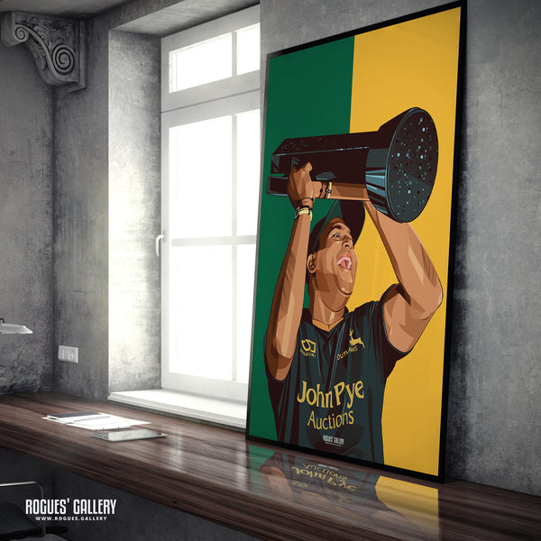 Samit Patel: A Fond Farewell - The Winner - Notts CCC & Outlaws - A3, A2, A1 or A0 Prints