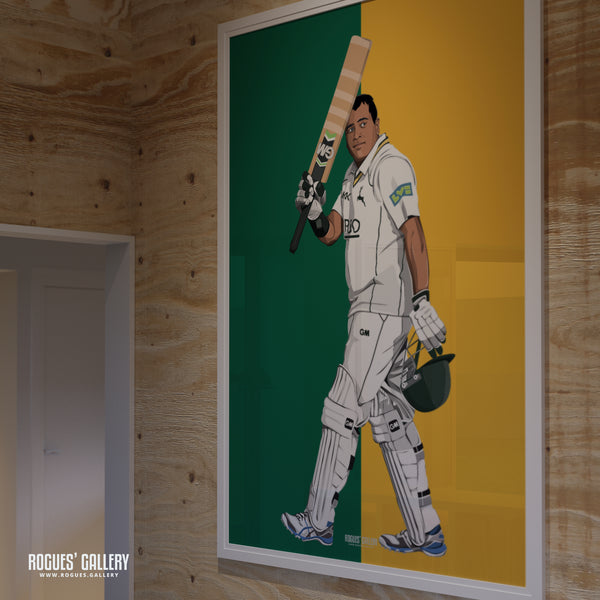 Samit Patel: A Fond Farewell - The Batsman - Notts CCC & Outlaws - A3, A2, A1 or A0 Prints