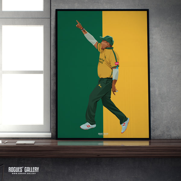Samit Patel: A Fond Farewell - The Bowler - Notts CCC & Outlaws - A3, A2, A1 or A0 Prints