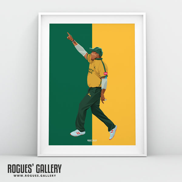 Samit Patel: A Fond Farewell - The Bowler - Notts CCC & Outlaws - A3, A2, A1 or A0 Prints