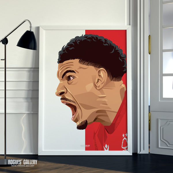 Morgan Gibbs-White: The Scream - Nottingham Forest - Signed A3 Prints