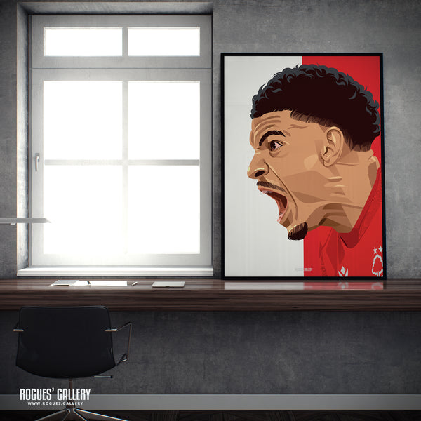 Morgan Gibbs-White: The Scream - Nottingham Forest - Signed A3 Prints