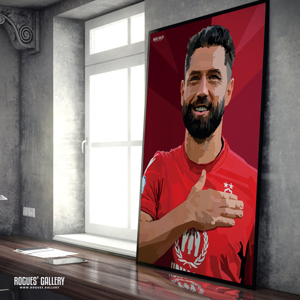 Felipe: Hand On Heart - Nottingham Forest - Signed A3 Prints