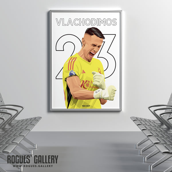 Odysseas Vlachodimos - Nottingham Forest - A0, A1, A2 or A3 Name & Number Prints