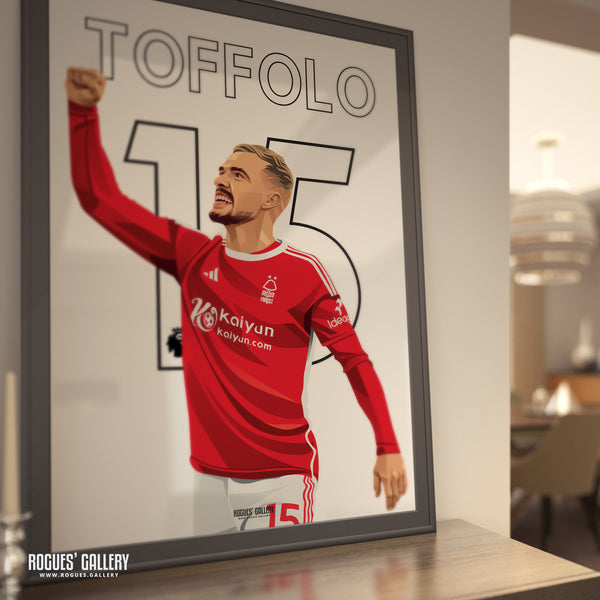 Harry Toffolo - Nottingham Forest - A0, A1, A2 or A3 Name & Number Prints