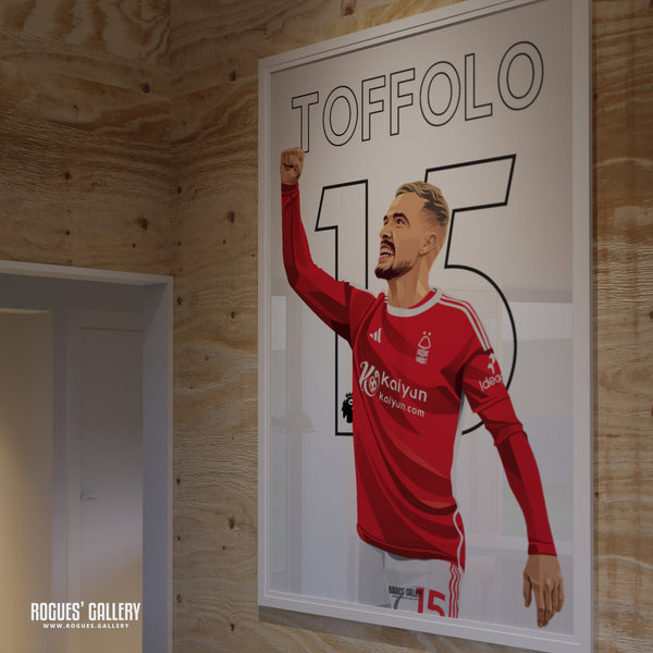 Harry Toffolo - Nottingham Forest - A0, A1, A2 or A3 Name & Number Prints