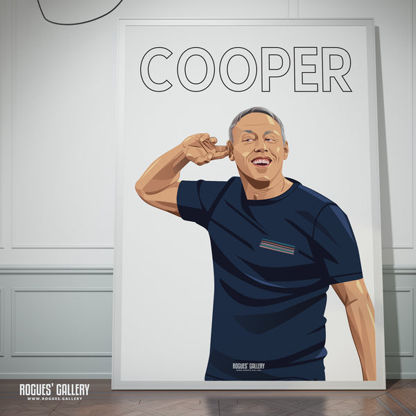 Steve Cooper - Nottingham Forest - A0, A1, A2 or A3 Name & Number Prints