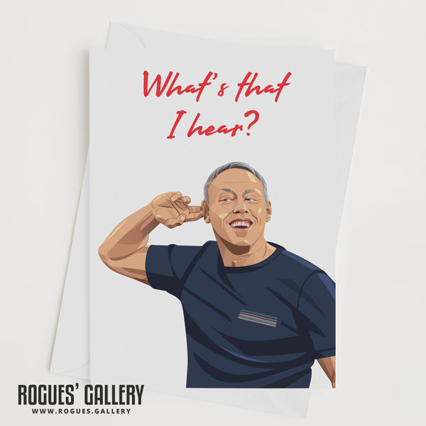 What's That I Hear? - Steve Cooper Birthday Card  - Nottingham Forest
