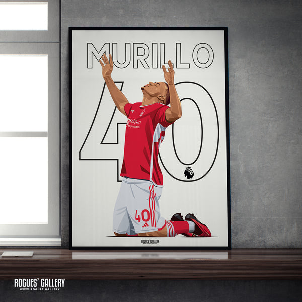 Murillo - Nottingham Forest - A0, A1, A2 or A3 Name & Number Prints