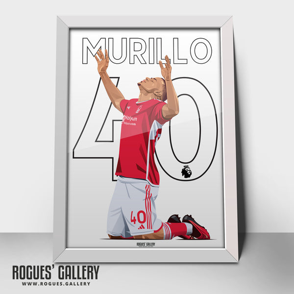 Murillo - Nottingham Forest - A0, A1, A2 or A3 Name & Number Prints
