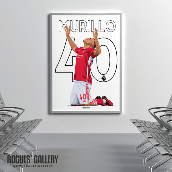 Murillo - Nottingham Forest - A0, A1, A2 or A3 Name & Number Prints