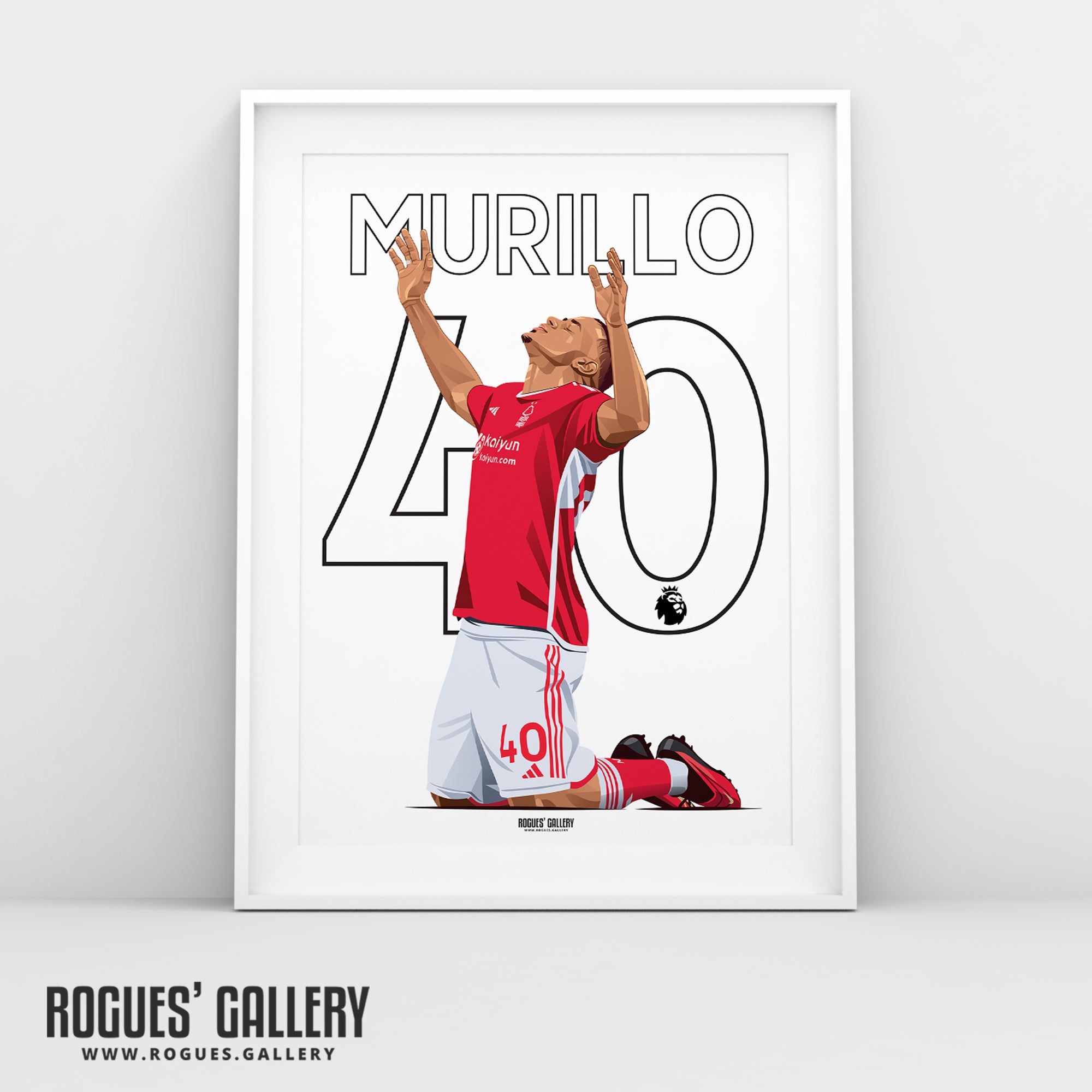 Murillo - Nottingham Forest - A0, A1, A2 or A3 Name & Number Prints
