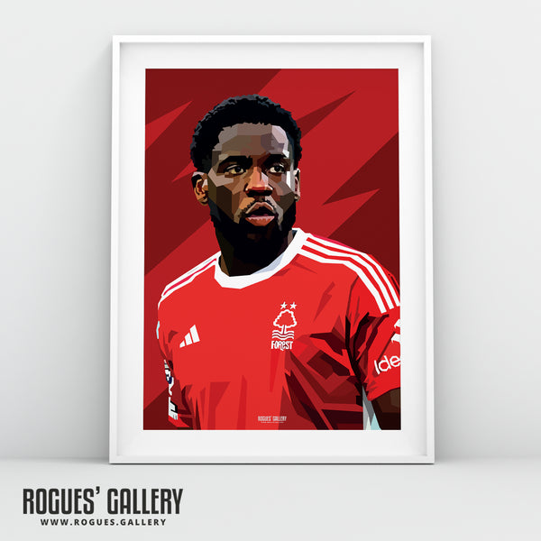 Orel Mangala - Nottingham Forest - A0, A1, A2 or A3 Prints